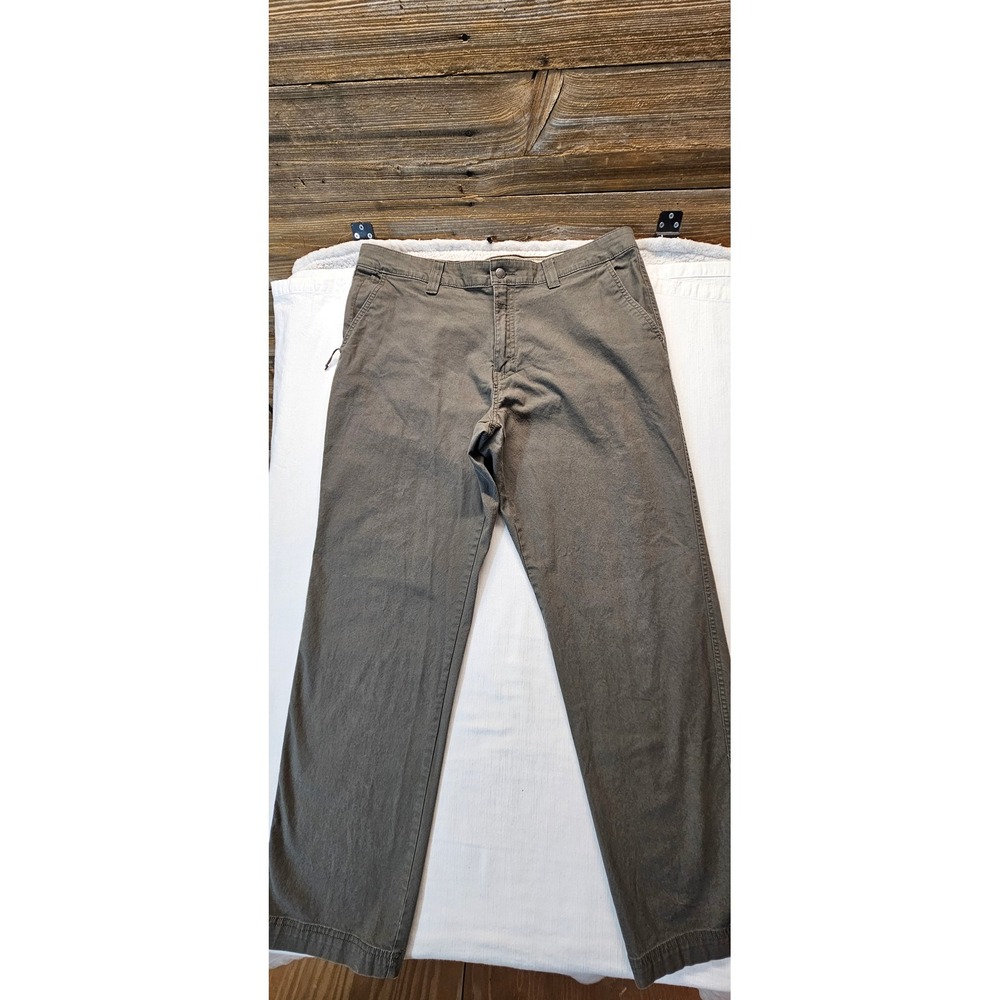 Columbia Regular Fit Utility Pants Mens 38x32 Olive Drab Stretch Canvas AM0183
